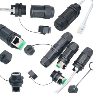 RJ45 Ethernet Connector Copper Nylon IP68 Rated Automotive Use Durable Reliable Industrial Grade Performance Fast Signal Sync