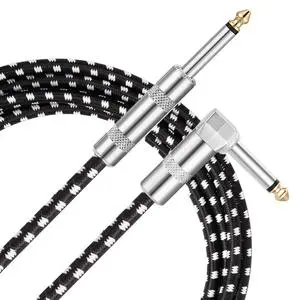 High Quality and Low Price 6.35mm Guitar Audio Cable Speaker Electric Guitar Braided Instrument Wire