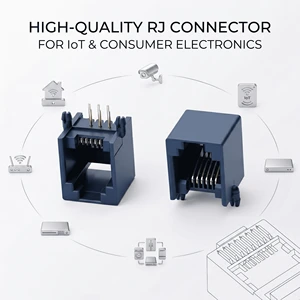 RJ45 Rj45 Connector Black Plastic RJ11 90 Degree Rj45 Adapter Socket 6P6C Connector Low MOQ Ethernet Right Angle Dip RJ45 Female