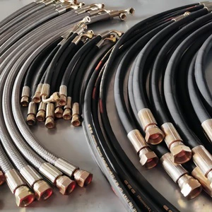 Oil Resistant Hydraulic Hose 4SP/4SH Four Layer Steel Wire Wrapped High-pressure Oil Pipe Mechanical Oil Passage Pipe