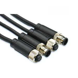 M12 Waterproof Extension Cable, Screw Lock Anti-drop Wire Harness for Smart Manufacturing Sensor Actuator