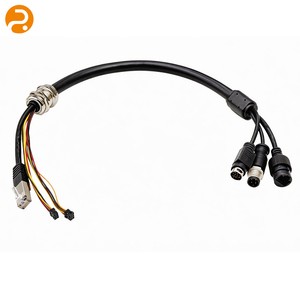 Custom Multi-Interface Industrial Signal Wiring Harness (RJ45 + M12 + Mini DIN + JST Terminal Cable Assembly) 1m 12V Oxygen-Free