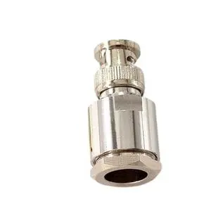 Title BNC Male RF Connector Clamp Type for LMR400 and RG214 Coaxial Cable 50 Ohm Full Brass Waterproof Straight Plug for Antenna