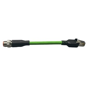 Baymrs M12 D-Code 4pin Shield to RJ45 Connectors Double Ended Wires with Ethernet Network Cable Cat5e for Industrial