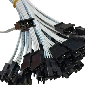 OEM Custom Pitch Connector Flat Ribbon Cable Assembly Parallel Extension Cord For Industrial Display Wire Harness
