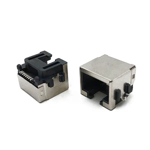 Coorle 5J66 Factory OEM ODM Shielded RJ45 Connector Female SMT 8p8c FTP Jack Offset H=8.6mm Laptop Ethernet Interface China