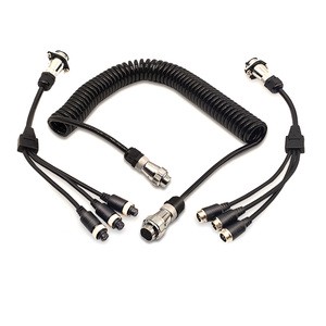 4\5\7 Pin Trailer Spiral Cable Set Video Lighting Trailer Electric Extension Coil Cable Accessories For Monitor Camera Display