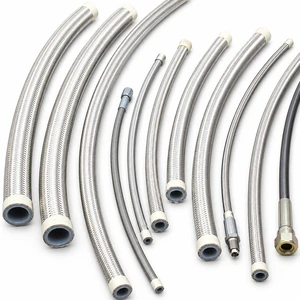 High Temperature Resistant Anti-static Stainless Steel Braided PTFE Hose Teflon Hydraulic Line for Racing Oil Fuel Line