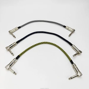 Guitar Effects Loop Cable with Copper Tip, Effecter Shielding Wire, Noise Reduction Connection Cable, 30 cm Long