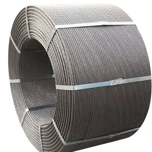 Construction Concrete Post Tension Steel Cable Prestressing Tendons Unbonded 1*7 Wire Pc Steel Strand Wire