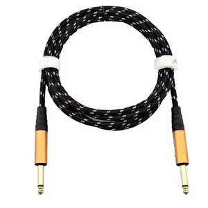Customized Electric Guitar Leads Cable 1/4 Plug Jack Double Shield PVC Jacket 22 AWG OFC Wire Speaker Use