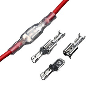 200Pcs Terminal Female Male Connector 2.8/4.8/6.3mm Butt Splice Terminals for Wire Crimp Cable Car Accessories Spade Connector