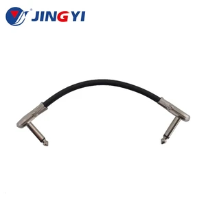 Instrument Guitar Patch Cable Right Angle Male to Right Angle Male Mono 3.5mm 20AMG Low Noise Stereo Sound Audio Guitar Cable