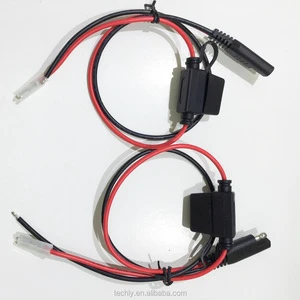 SAE Plug DC 15A Fuse Automotive Power Cable for Male for SPT-2 18AWG 300V Rated 2-Pole Trailer Plug