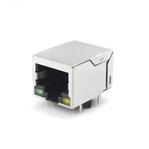 HAXN 1*1 10/100BT W/O EMI TAB W/LED RJ45-ICM Connector Prices RJ45 Type