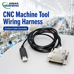 Custom CNC Machine Wiring Harness Industrial Automation Shielded Cable Assembly OEM