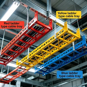 Pre Galvanized Ladder Type Cable Tray Cost Effective Solution For Commercial Building Mall Wiring Infrastructure Project