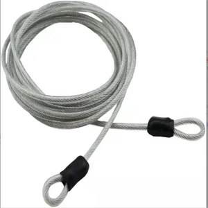 Heavy Duty 7*7 Stainless Steel Wire Rope Assembly Safety Cable With Snap Hook Wire Rope Slings With End And Top Pinhole