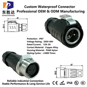 Wire Harness Assembly Waterproof Connector IP68 OEM ODM Custom Cable Plug Industrial Automation System Solution
