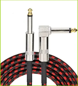 10FT Durable 1/4 Inch Mono Jack Guitar Cable for Electric Guitar Bass Pedals