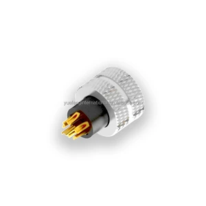 CE RoHS High-quality Factory Wholesale Gold Plated Molding 6pin M8 A code Socket Female Connector Solder Cup IP67 for Cable
