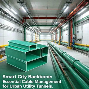 Quick Assembly Modular FRP Cable Tray Pre Fabricated Trunking for Commercial Complex Factory Workshop Wholesale OEM ODM