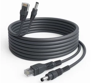 2-in-1 Network + Power Cable With RJ45 And DC Barrel Jack