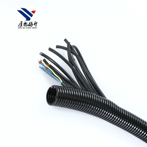 PA Corrugated Plastic Conduit & Fittings Electrical Wire And Cable Harness Protection