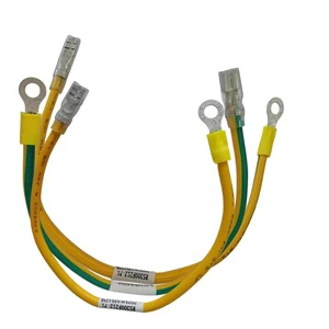 Protective Earthing Wire Harness Tinned Copper Conductor Adapter Connector Yellow Green 6.3mm IP67 600V for Home Appliances
