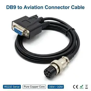 HINICABLE HYH-DSB-004 Custom 8-Pin Double Shielded Wire Aviation Plug DUSB 9-Pin Female Computer Signal Control Harness