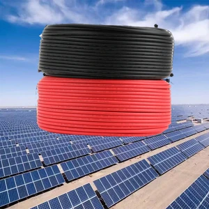 LSZH XLPO Approved UV Resistant Cross-linked Polyethylene Double Insulated 4mm 6mm 10mm Pv1f Solar Cable