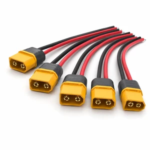 High Temperature 10 12 14 16 AWG Silicone Sheath XT60 Female to XT30 Male Connector Adapter Wire Harness for Automobile Use