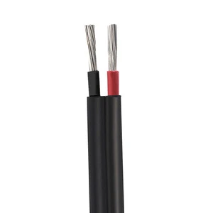 HIMNO Solar Cable PV1-F PE Insulation Tinned Copper 2mm2 4mm2 6mm2 Black Red 10kV 50A for Solar Power Station