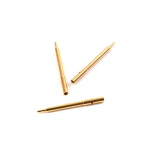 Factory Custom Brass Turning Parts Male Contact Pins CNC Machined Gold Plated Connector Pins for Automotive & Wire Harness