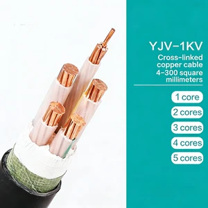 YJV Low Voltage Power Cable 0.6/1kV Copper Core XLPE Cable Insulated for Building Construction Industrial Distribution