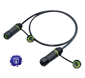 IP68 Waterproof Shielded RJ45 CAT6 Ethernet Connector M20 Rugged Outdoor Cable Coupler Durable Nylon Housing Industrial Use