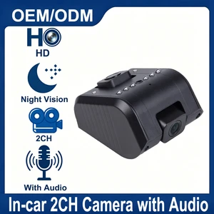 1080P AHD Dual Channel Security Cam Starlight Night Vision Voice Enabled Mic 130 Degree Wide Angle for Transit Bus Coach OEM/ODM