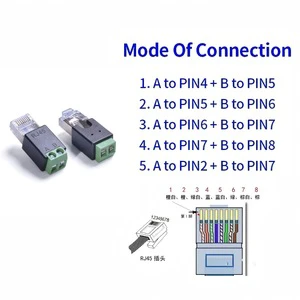 RJ45 to RS485, RJ45 to 2pin Screw Connector Ethernet Extender CCTV Digital DVR Network Adapter