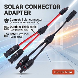 MC 4 High Voltage Solar IP67 Protection PPO Material PV Cable Connector For 10-14mm Cables Model