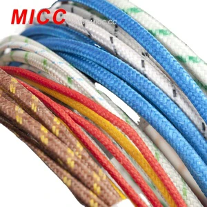 MICC Silicone Rubber Overall Jacket Braided Fiberglass Insulation 24AWG Type K Thermocouple Wire KX-FG/SIL-2*7/0.2