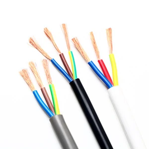 3Core RVV Power Cable XLPE 0.5mm-2.5mm Sq 20awg-22awg Strands Bare Copper PVC Sheathed for Construction Marine Mining Railway