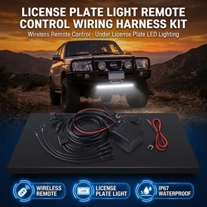 Universal 140W 9V-30V Automotive Wire Harness Rubber Relay Fuse Kit SUV License Plate Under-Lamp Auxiliary LED Light Bar
