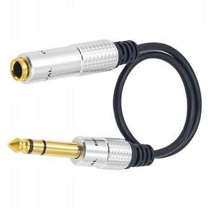 OEM Gold Plated High Quality 6.3mm FEMALE-6.3mm MALE Audio Cable Guitar Instrument Cable for Microphone Guitar Projector