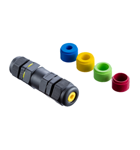 Outdoor Waterproof IP68 I-Shaped Screw-in Core Cable Joiner Wire Solution (PG12) Circular Connectors 6-10A 300V 2-5 Pins PVC