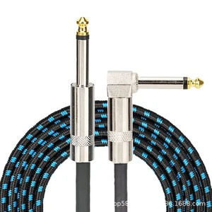 6.35mm Guitar Cable 1/4 Inch Right Angle Instrument Cable Professional Quality Electric Guitar Cord and Amp Cable Low Noise Bass