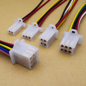 2.8mm Copper Nylon Motorcycle Electric Vehicle Connector Plug-in 2P-9P Male-female Docking Cable 60V 3A