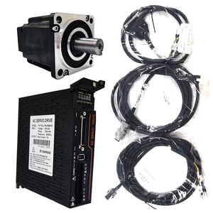 Flange 80 Ac CNC Servo Motor Kit High Torque 400W 750W 1KW Ac Servo Motor for Food Packaging