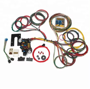 21 Circuit Fuse Box Wiring Harness Kit 14-18AWG PTFE Aluminum PVC Wire for Hot Rod Chevy Ford Chrysler