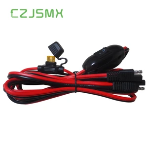 CZJSMX High Temperature Resistant SAE Connector Wire Harness with Switch 16AWG 36V 25A Silicone Insulation CE Certified