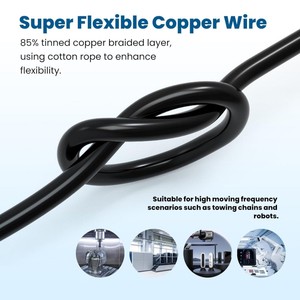 High Flexible 8723 RS485 Control Cable Oil Abrasion Resistant Long Lifespan for Drag Chain Robot CNC Machine Internal Wiring
